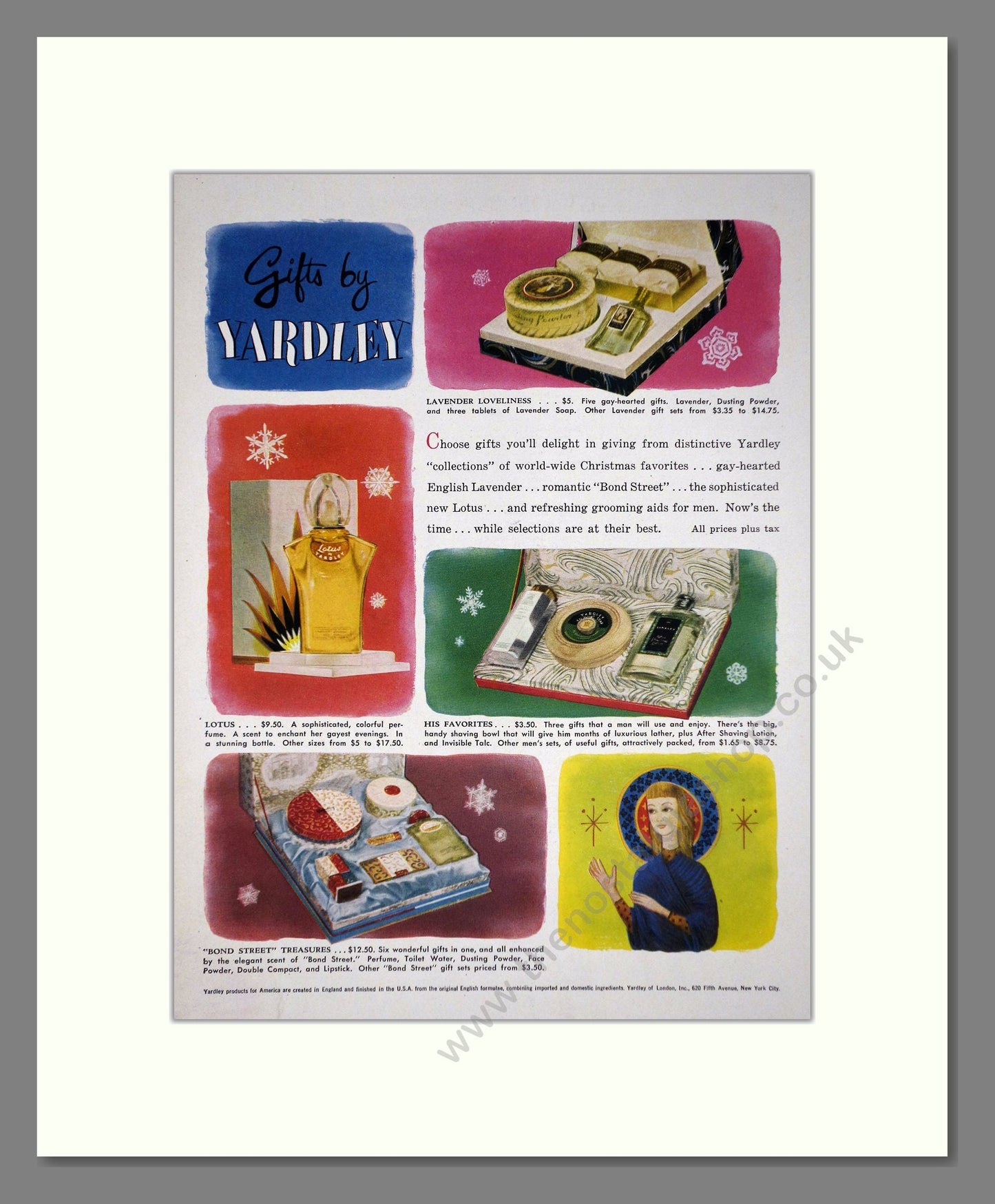 Yardley - Gifts. Vintage Advert 1948 (ref AD66226)