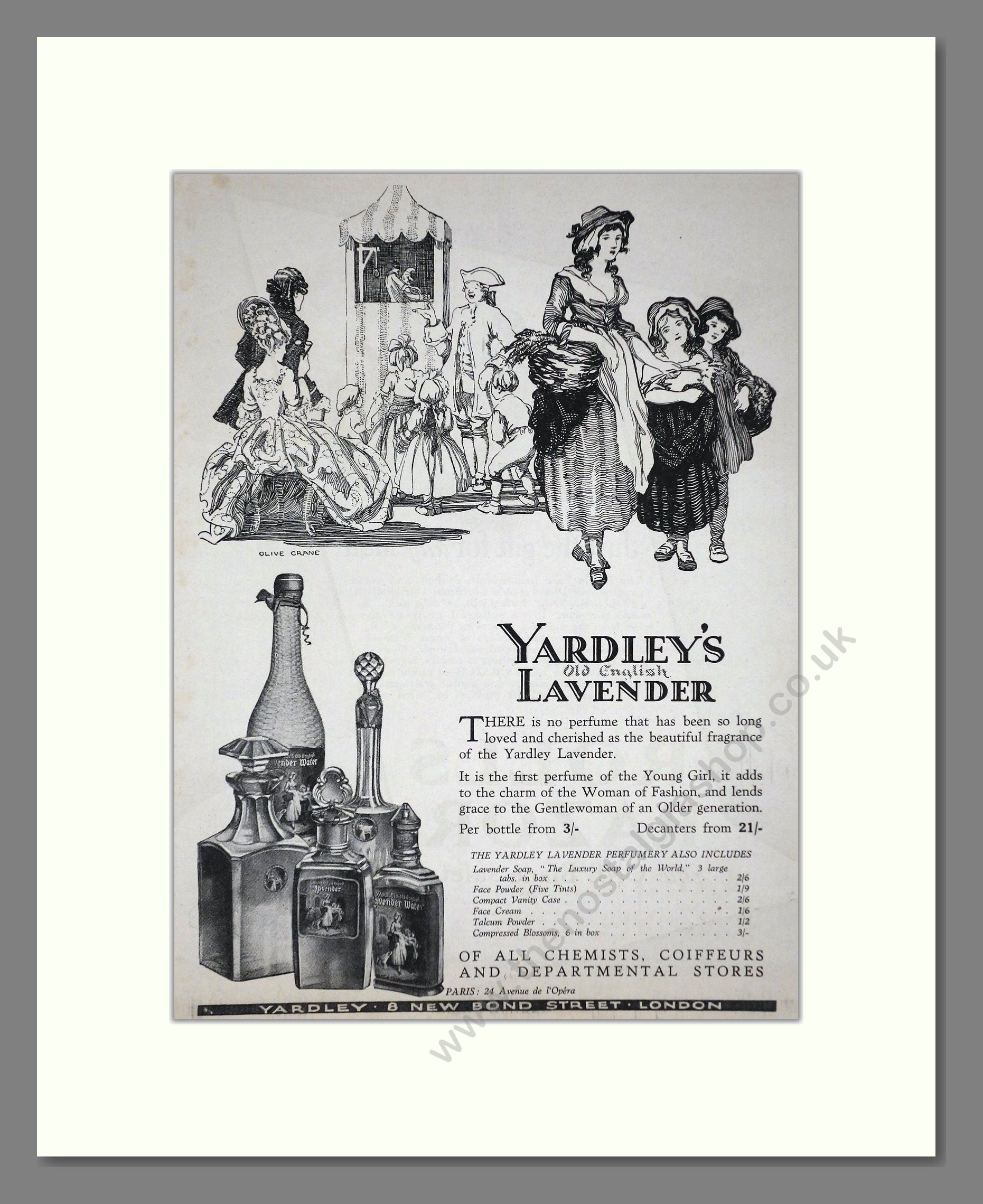 Yardley - Lavender. Vintage Advert 1927 (ref AD66238)