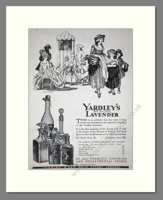 Yardley - Lavender. Vintage Advert 1927 (ref AD66238)
