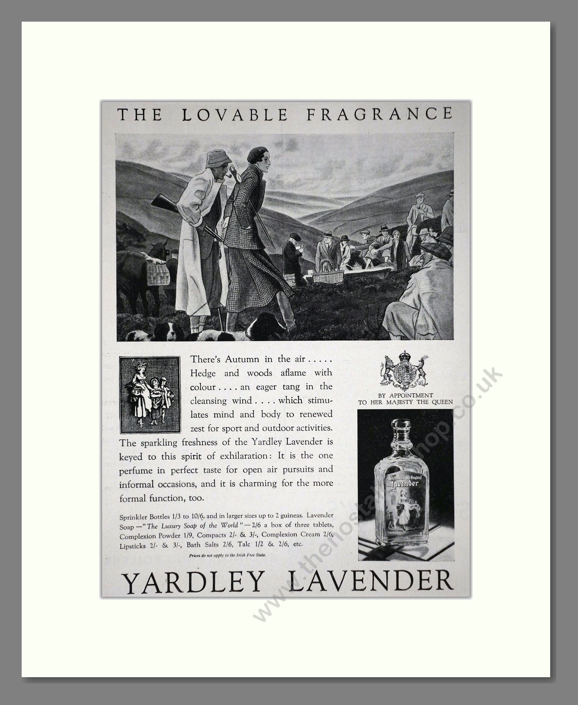 Yardley - Lavender. Vintage Advert 1934 (ref AD66240)