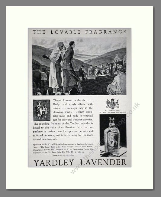 Yardley - Lavender. Vintage Advert 1934 (ref AD66240)