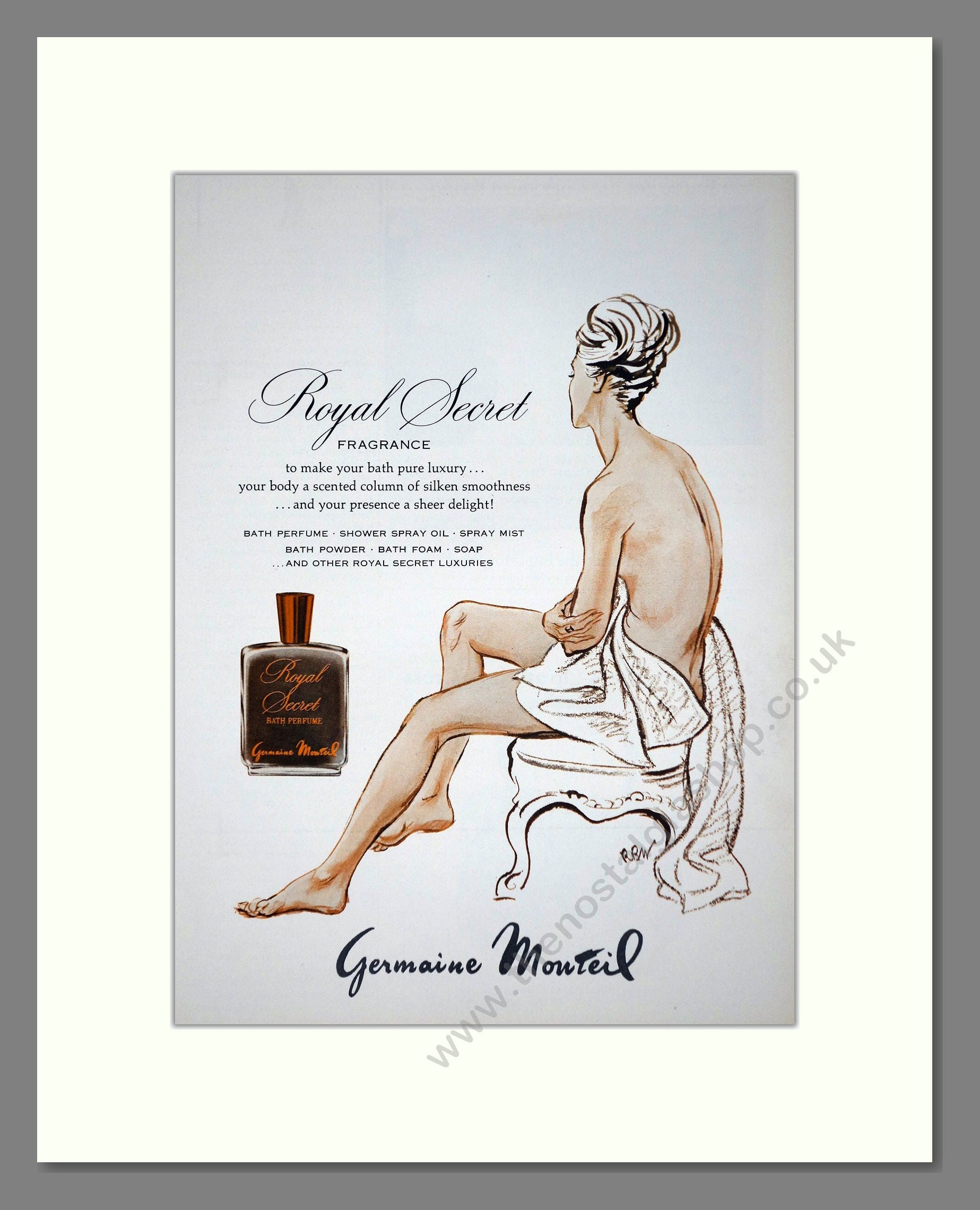 Germaine Mouteil - Royal Secret. Vintage Advert 1967 (ref AD66243)