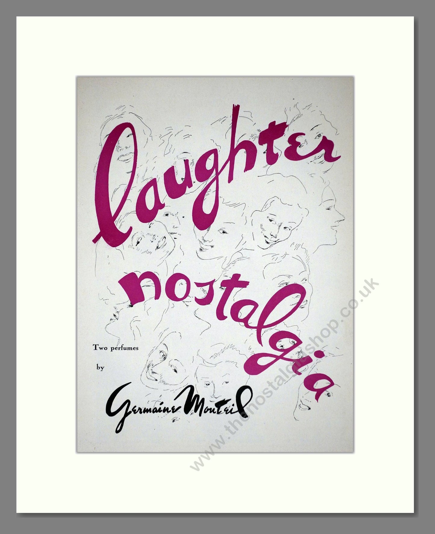 Germaine Mouteil - Laughter / Nostalgia. Vintage Advert 1948 (ref AD66251)