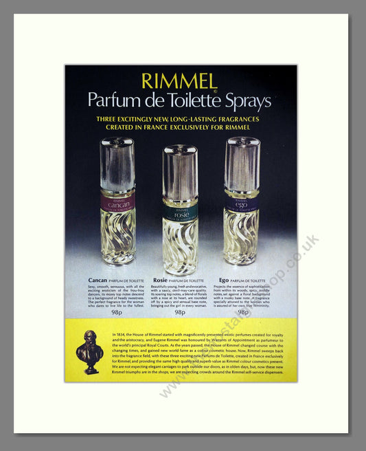 Rimmel - Parfums. Vintage Advert 1976 (ref AD66254)