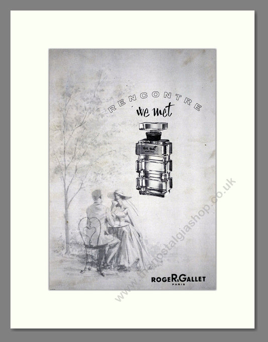 Roger Gallet - Rencontre. Vintage Advert 1959 (ref AD66323)