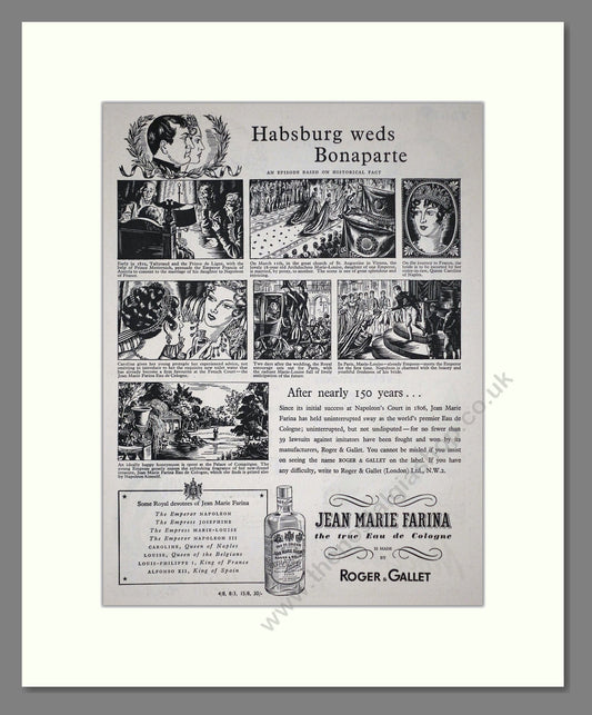 Roger Gallet - Jean Marie Farina. Vintage Advert 1950 (ref AD66326)