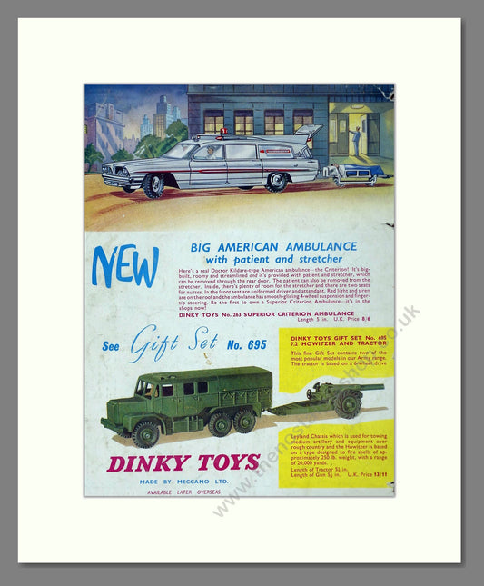 Dinky Toys - Big American Ambulance. Vintage Advert 1962 (ref AD65656)