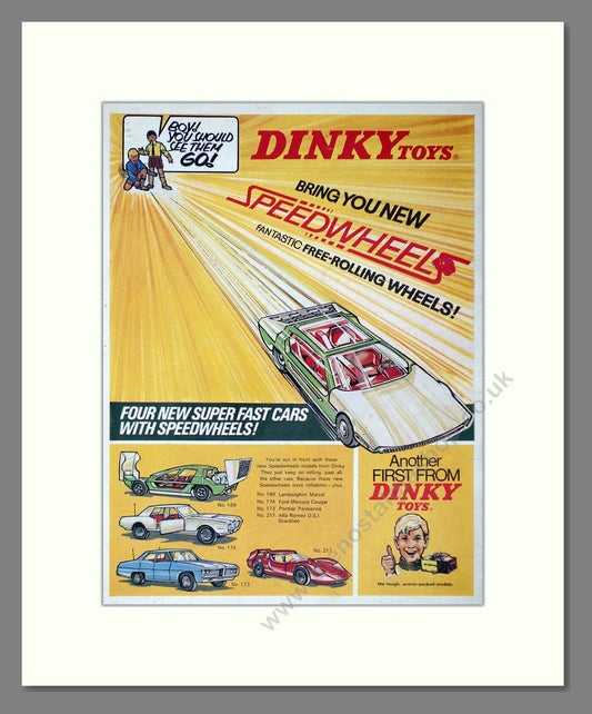Dinky Toys - Speedwheels. Vintage Advert 1969 (ref AD65658)