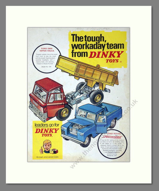 Dinky Toys - Ford D800 Tipper / Land Rover. Vintage Advert 1970 (ref AD65659)