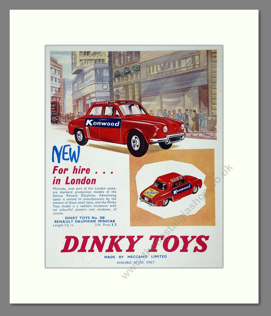 Dinky Toys - Renault Dauphine. Vintage Advert 1962 (ref AD65668)