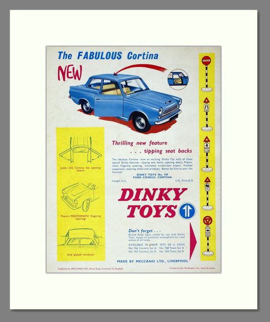 Dinky Toys - Cortina. Vintage Advert 1963 (ref AD65680)