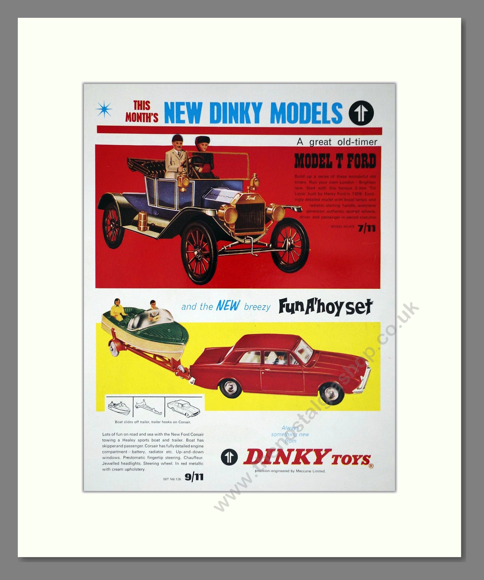 Dinky Toys - Model T Ford / Fun Ahoy. Vintage Advert 1964 (ref AD65697)