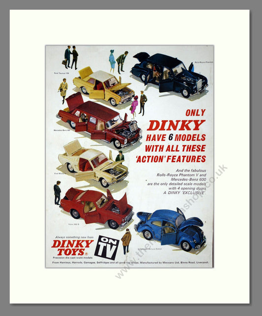 Dinky Toys - 6 Action Models. Vintage Advert 1966 (ref AD65715)