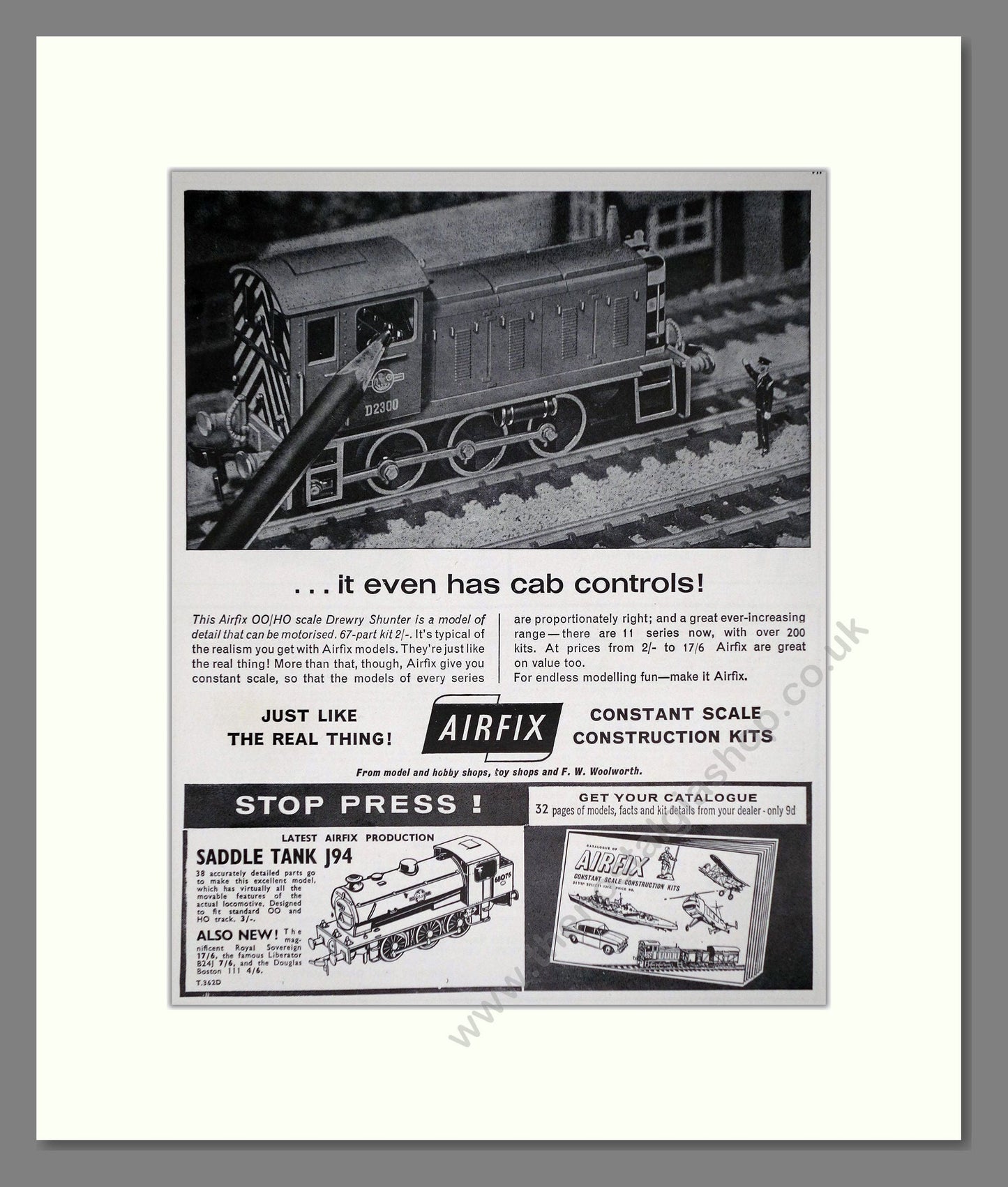 Airfix - Drewry Shunter. Vintage Advert 1964 (ref AD65835)