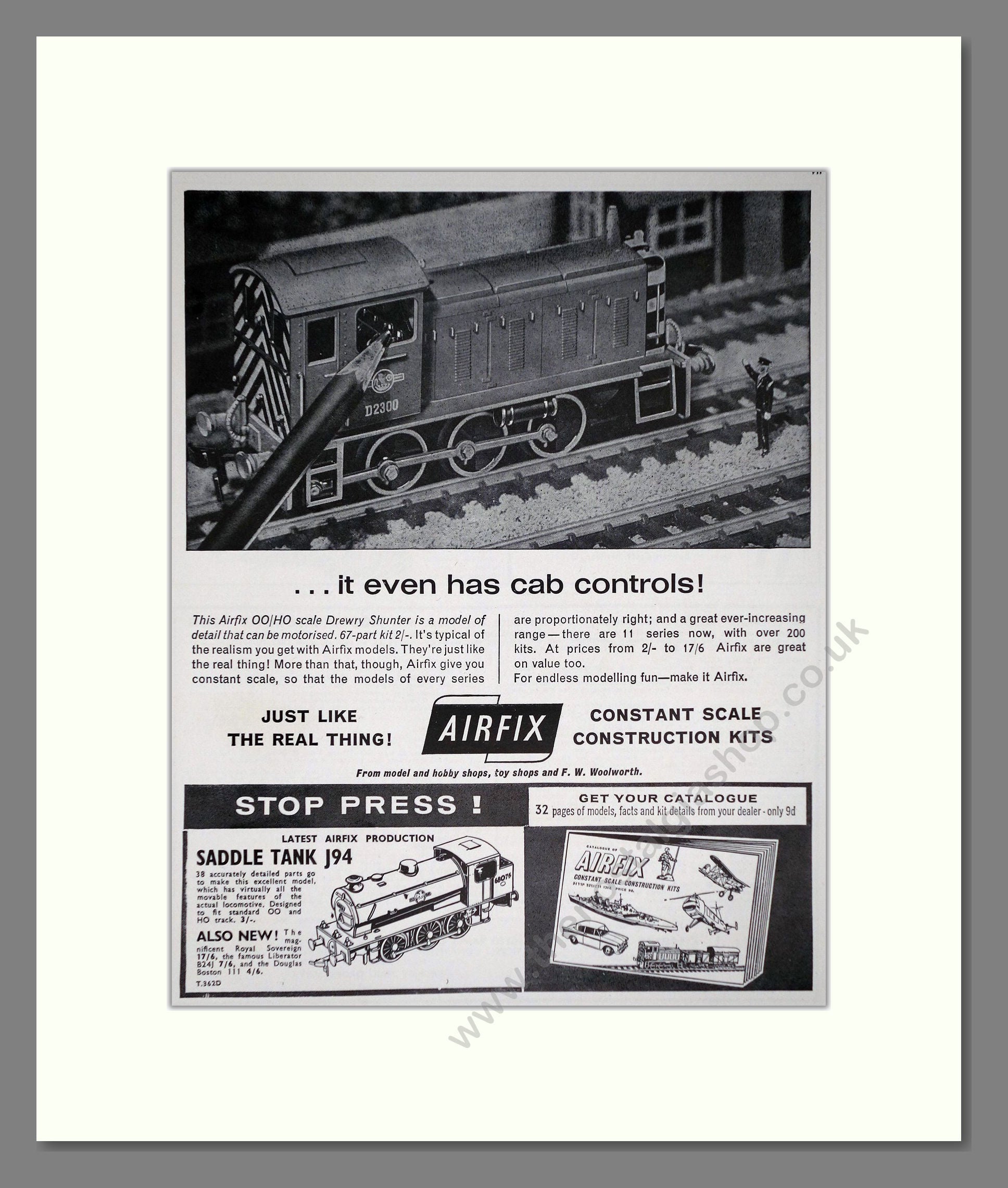 Airfix - Drewry Shunter. Vintage Advert 1964 (ref AD65835)