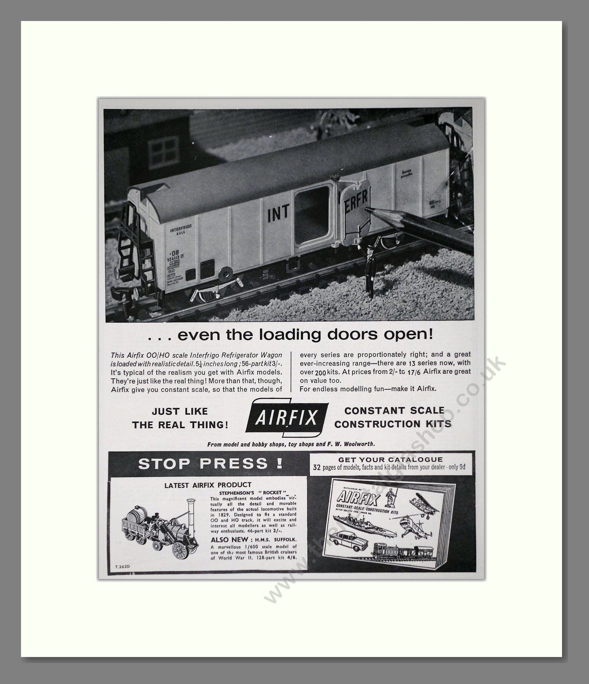 Airfix - Interfrigo Wagon. Vintage Advert 1964 (ref AD65837)