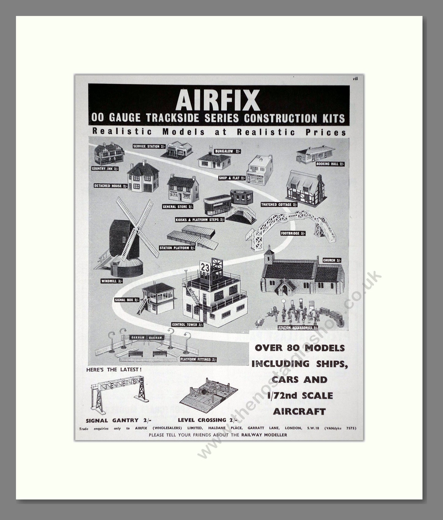 Airfix - Trackside Kits. Vintage Advert 1959 (ref AD65840)