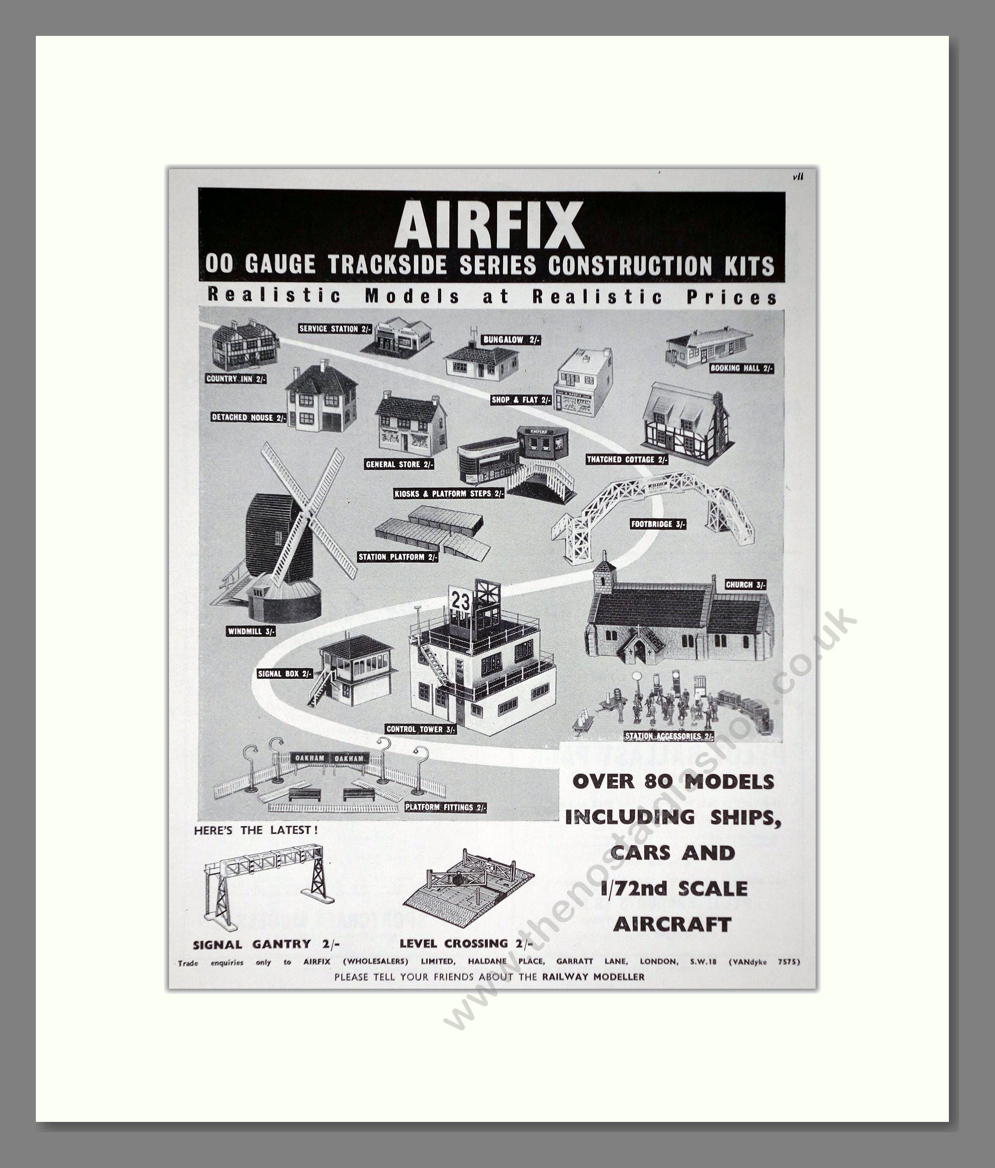 Airfix - Trackside Kits. Vintage Advert 1959 (ref AD65840)