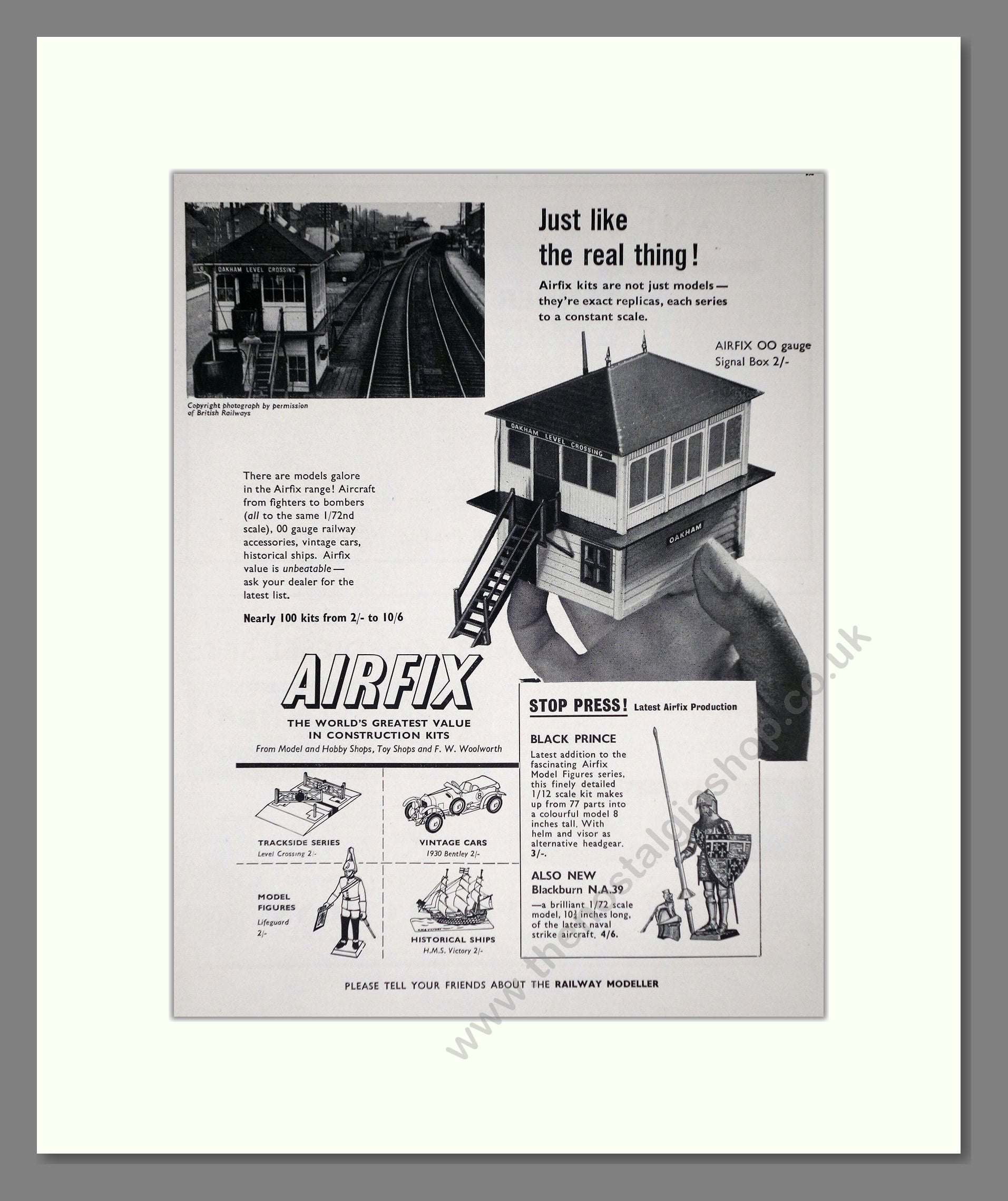 Airfix - Signal Box. Vintage Advert 1960 (ref AD65841)