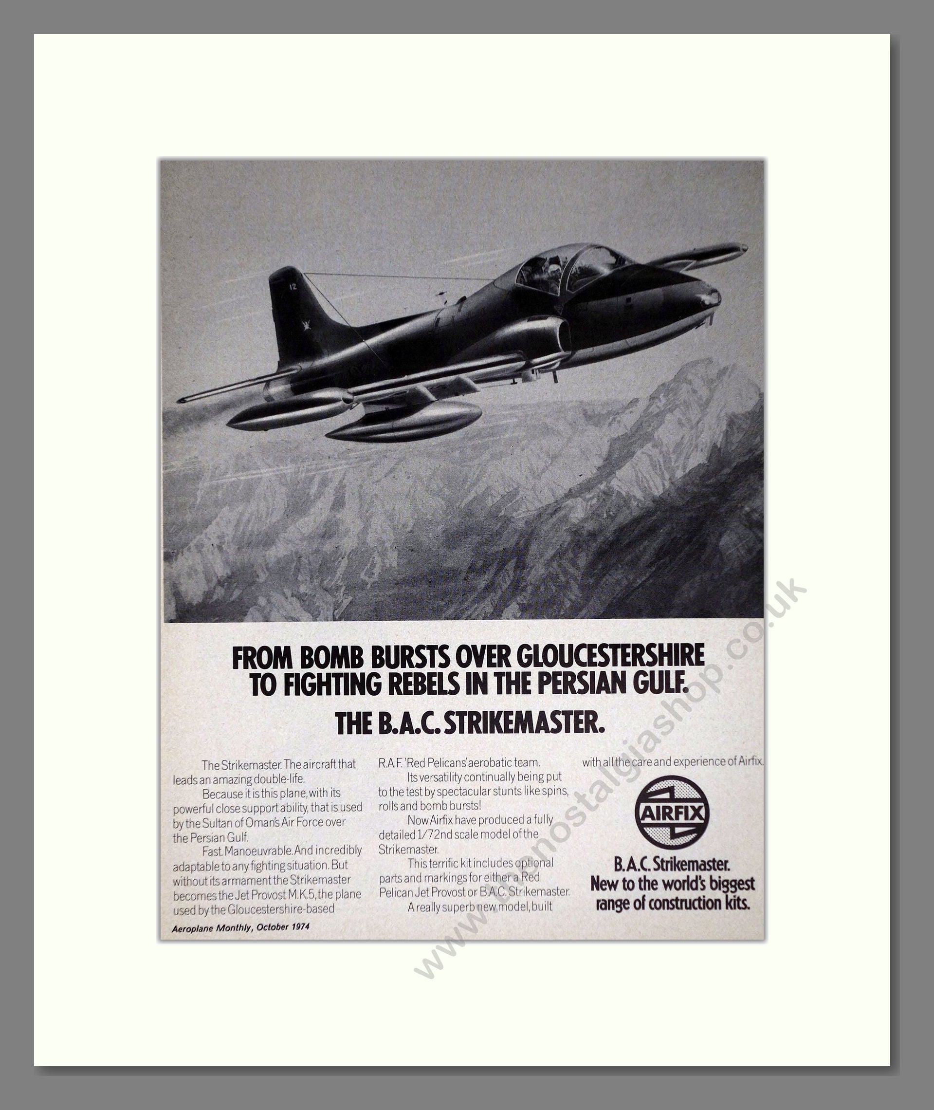 Airfix - BAC Strikemaster. Vintage Advert 1974 (ref AD65851)