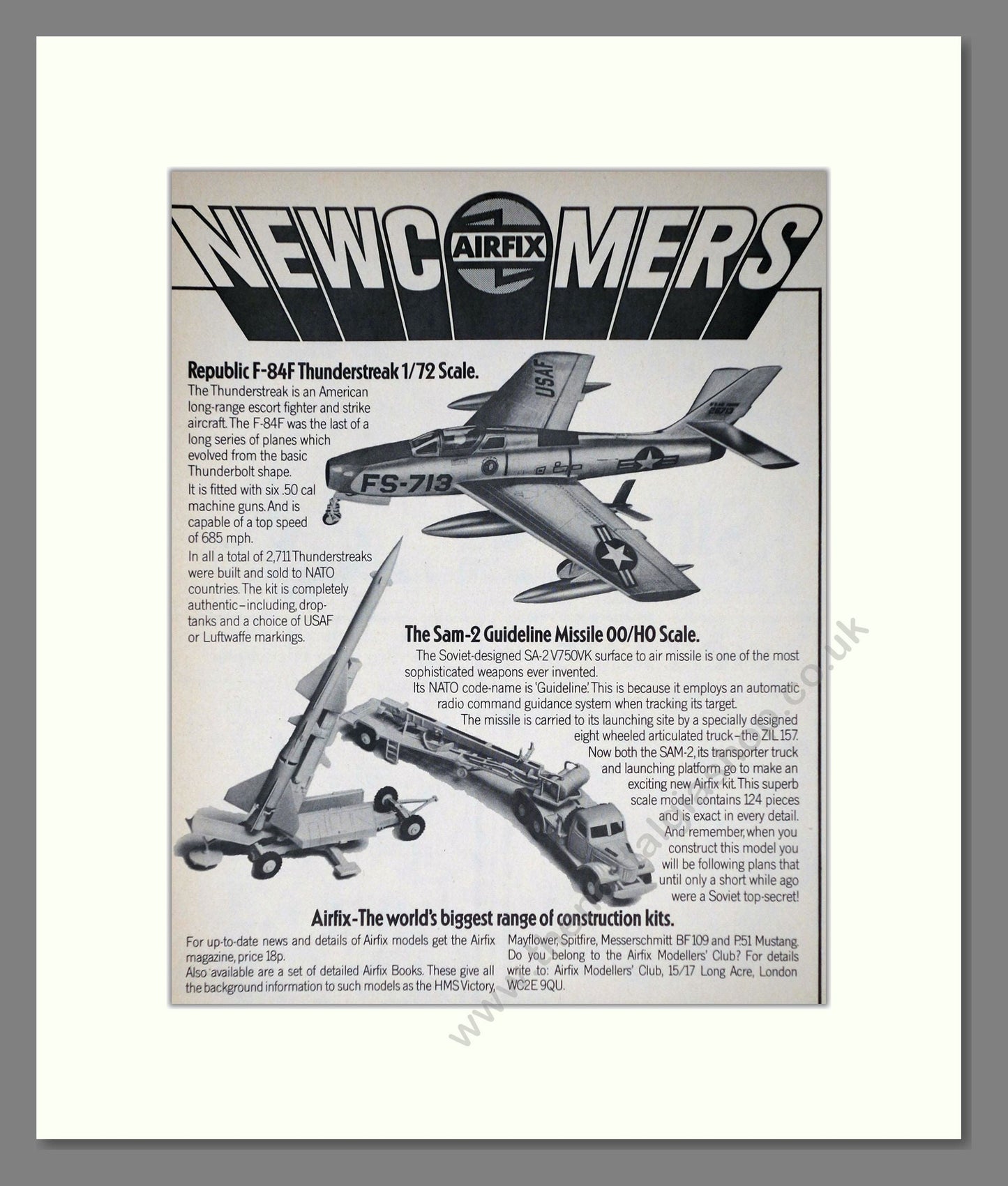 Airfix - Newcomers. Vintage Advert 1974 (ref AD65855)