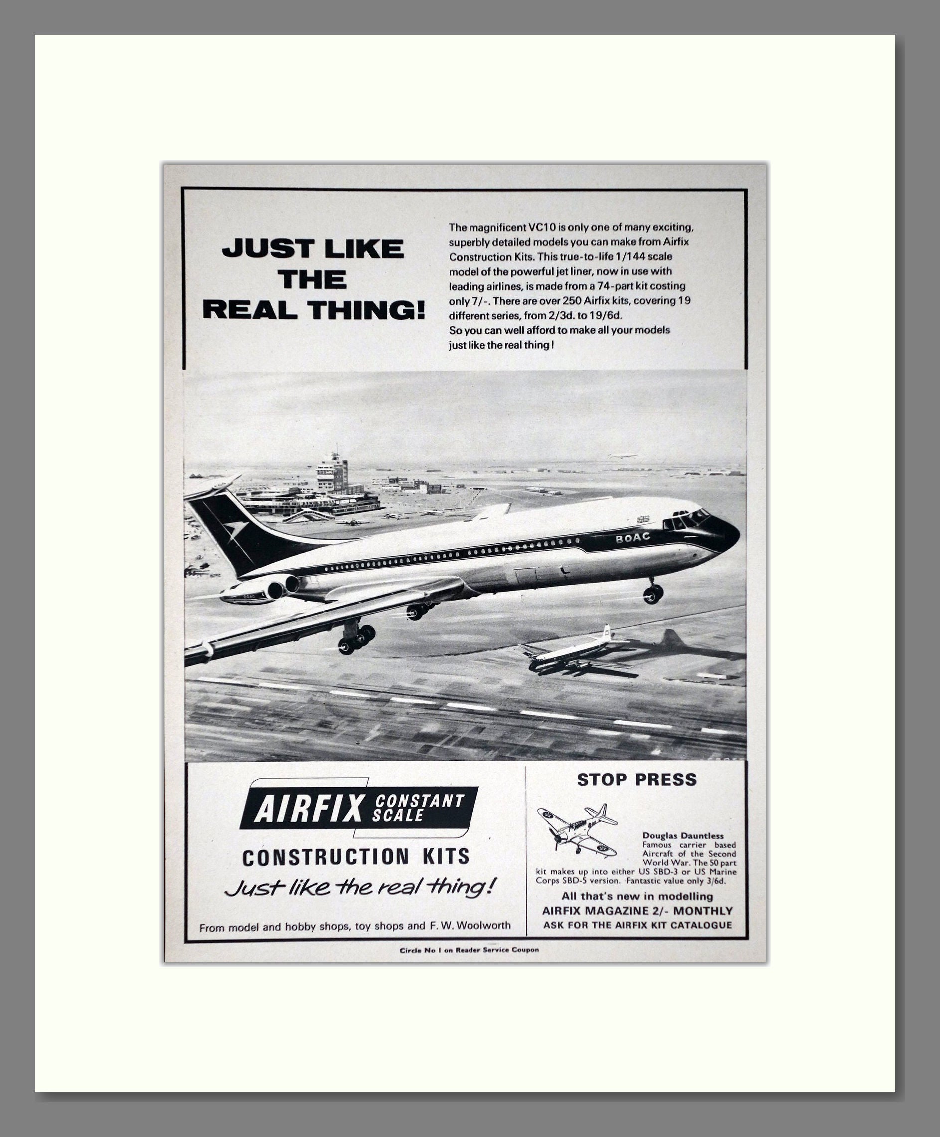 Airfix - VC10. Vintage Advert 1967 (ref AD65864)