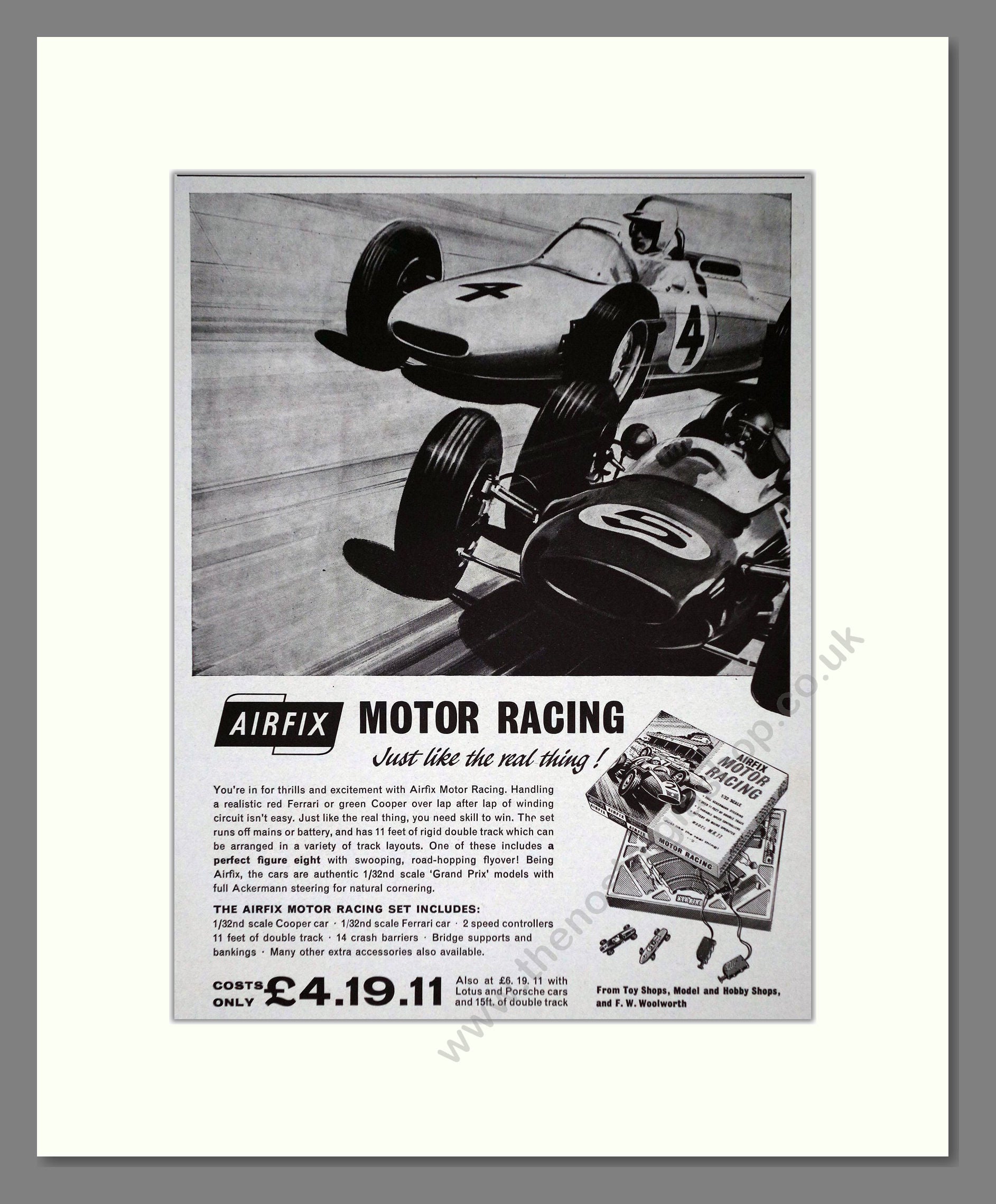 Airfix - Motor Racing Set. Vintage Advert 1964 (ref AD65867)