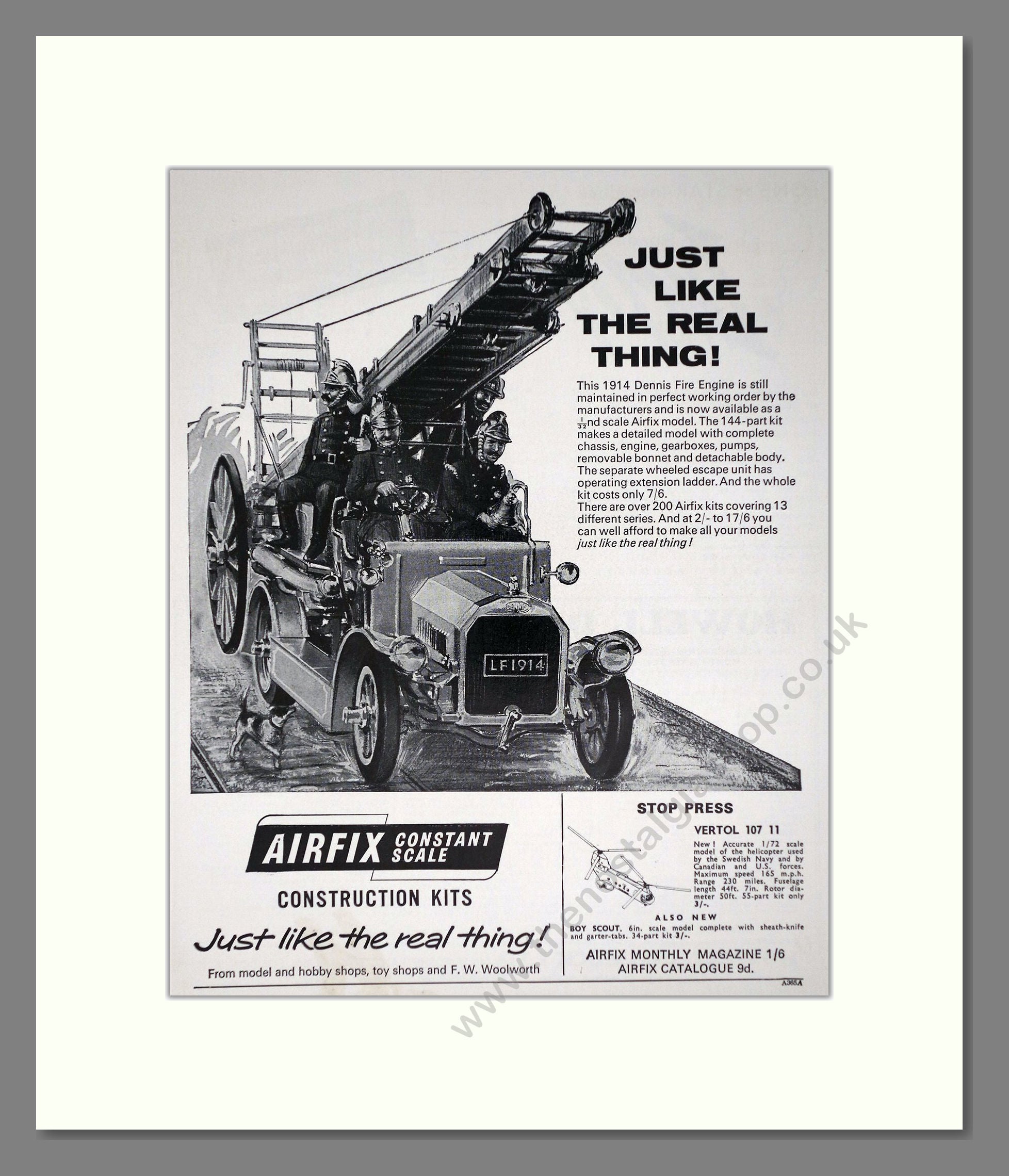 Airfix Fire Engine Airfix - Dennis Fire Engine. Vintage Advert 1965 (ref AD65868) – The ...