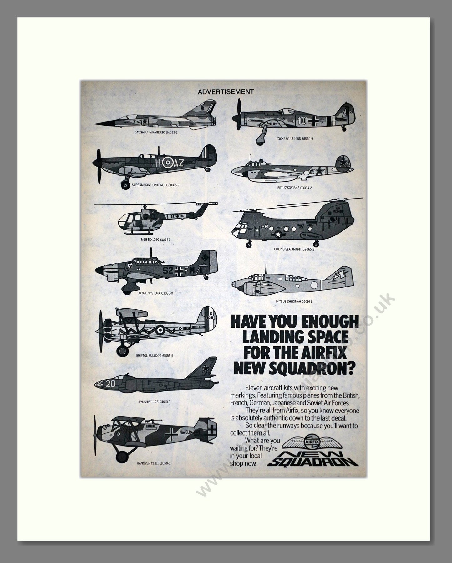 Airfix - New Squadron. Vintage Advert 1979 (ref AD65873)