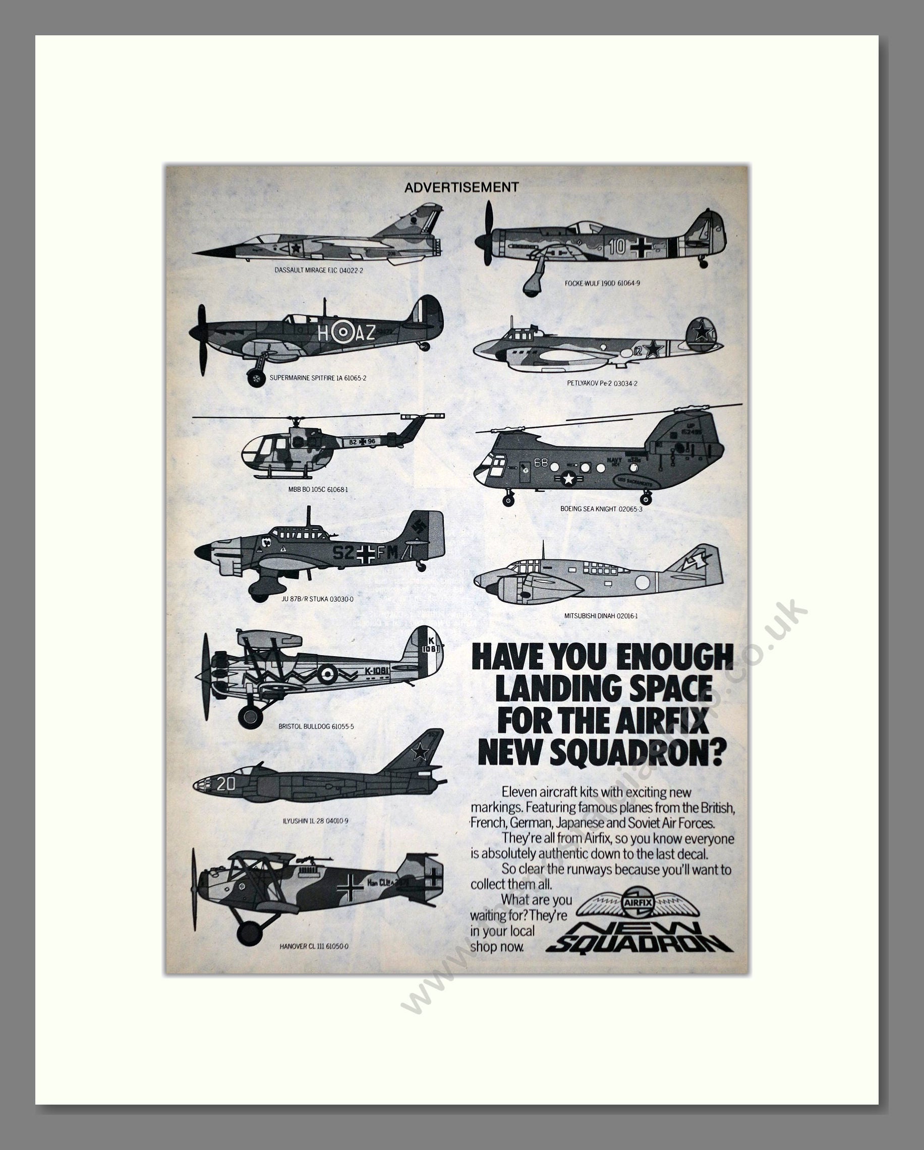 Airfix - New Squadron. Vintage Advert 1979 (ref AD65873)