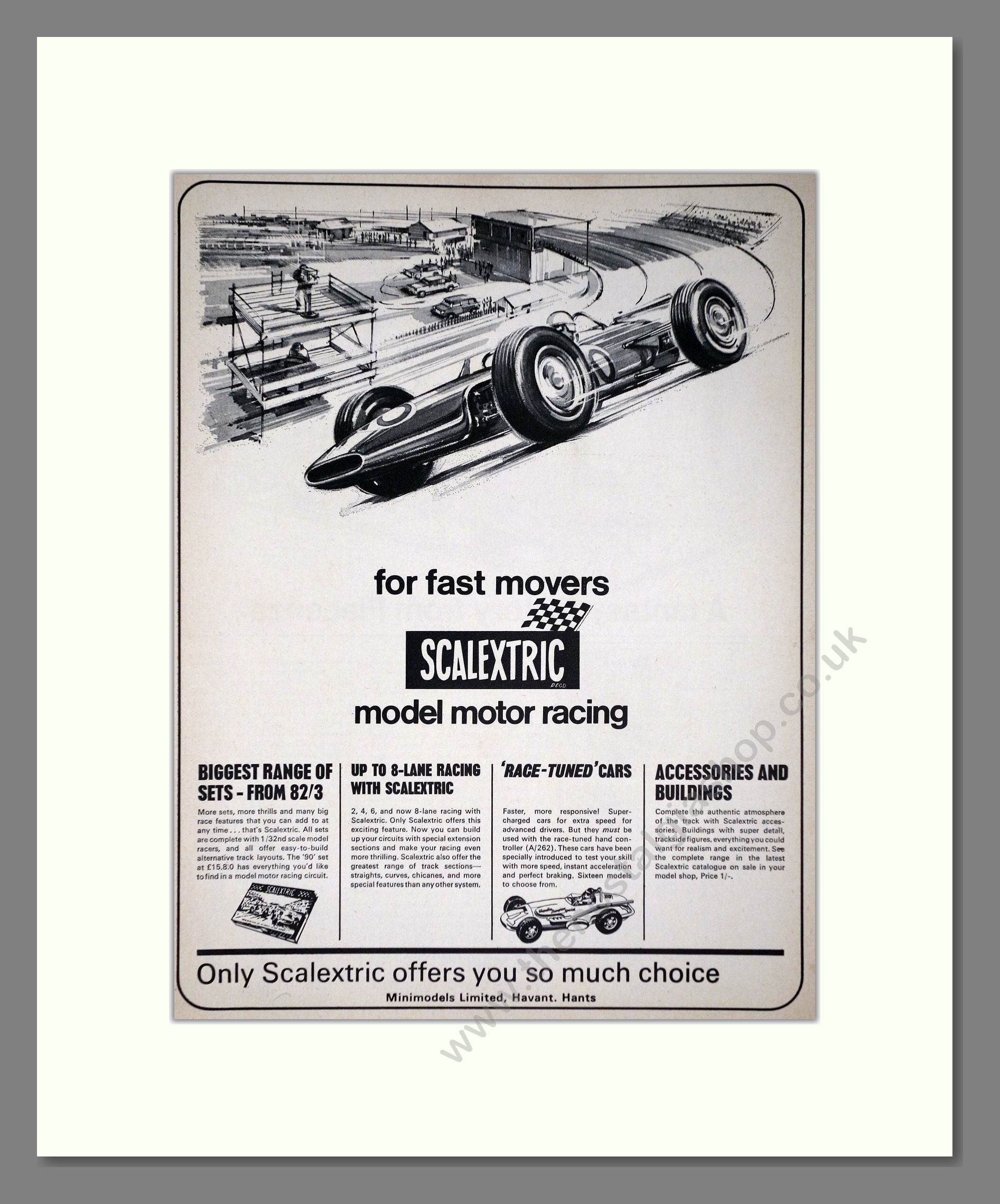 Scalextric - Model Motor Racing. Vintage Advert 1967 (ref AD65882)