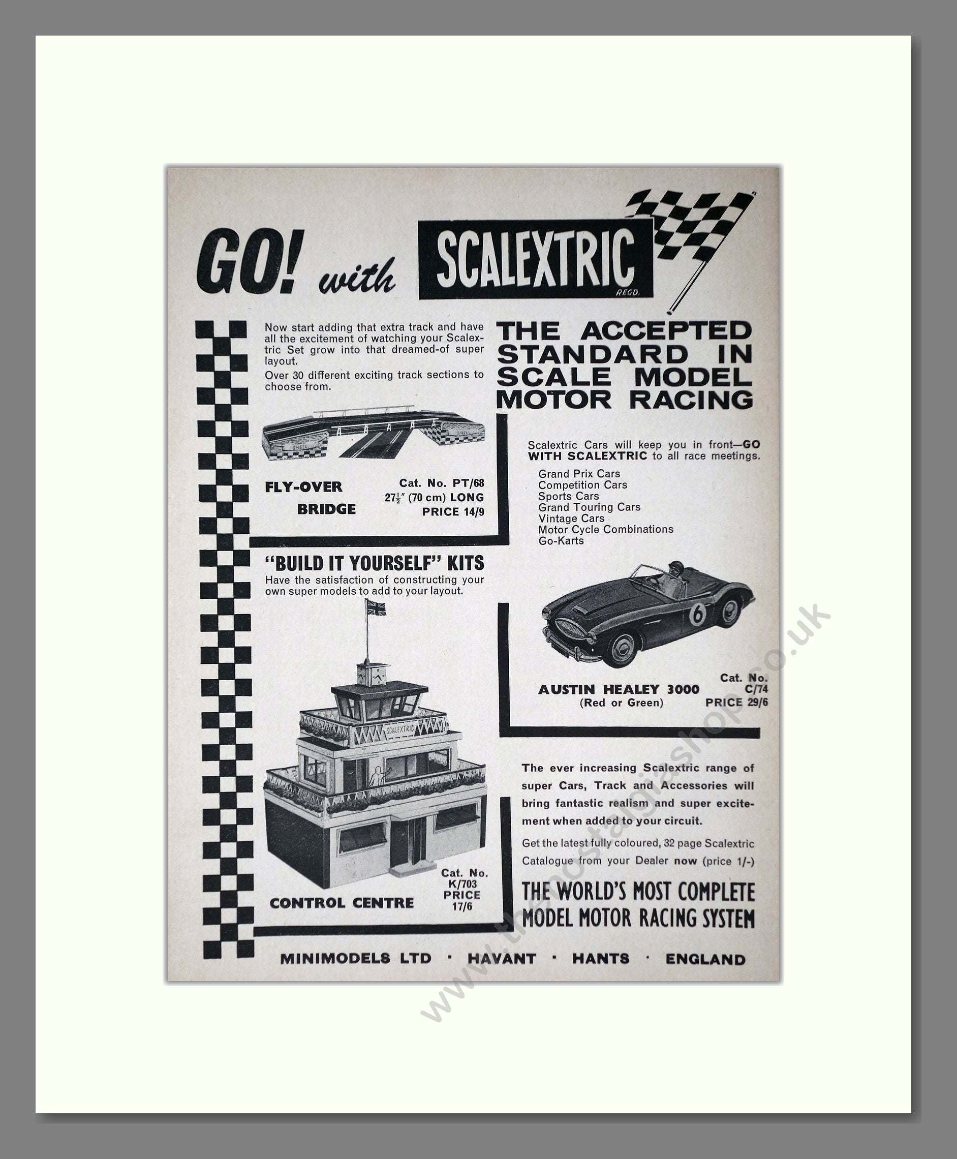 Scalextric - Go With Scalextric. Vintage Advert 1966 (ref AD65885)