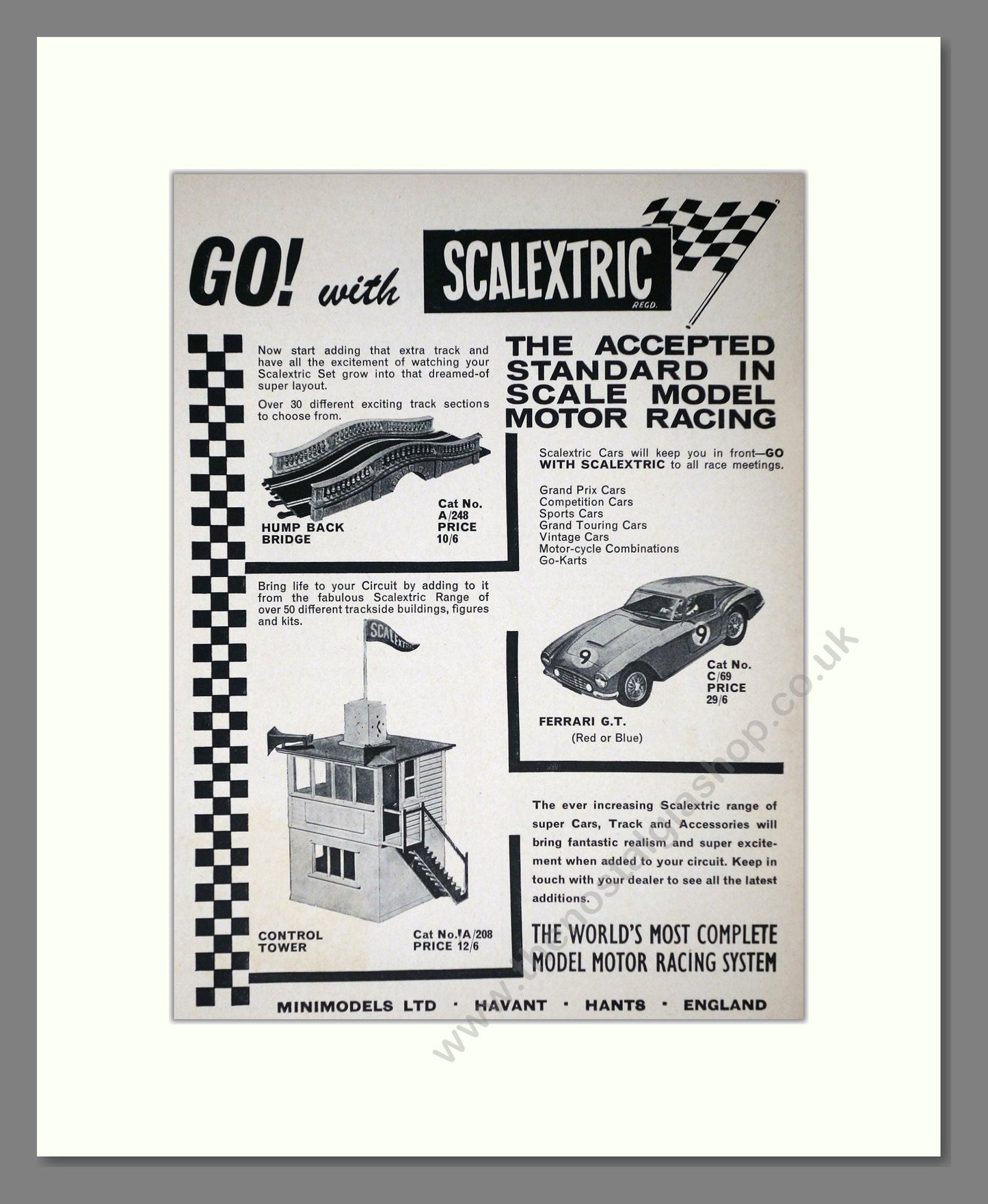 Scalextric - Go With Scalextric. Vintage Advert 1966 (ref AD65886)