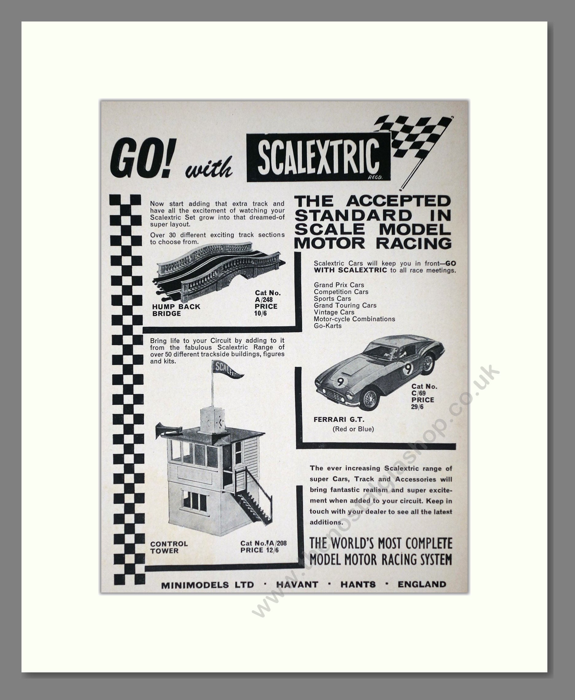 Scalextric - Go With Scalextric. Vintage Advert 1966 (ref AD65886)