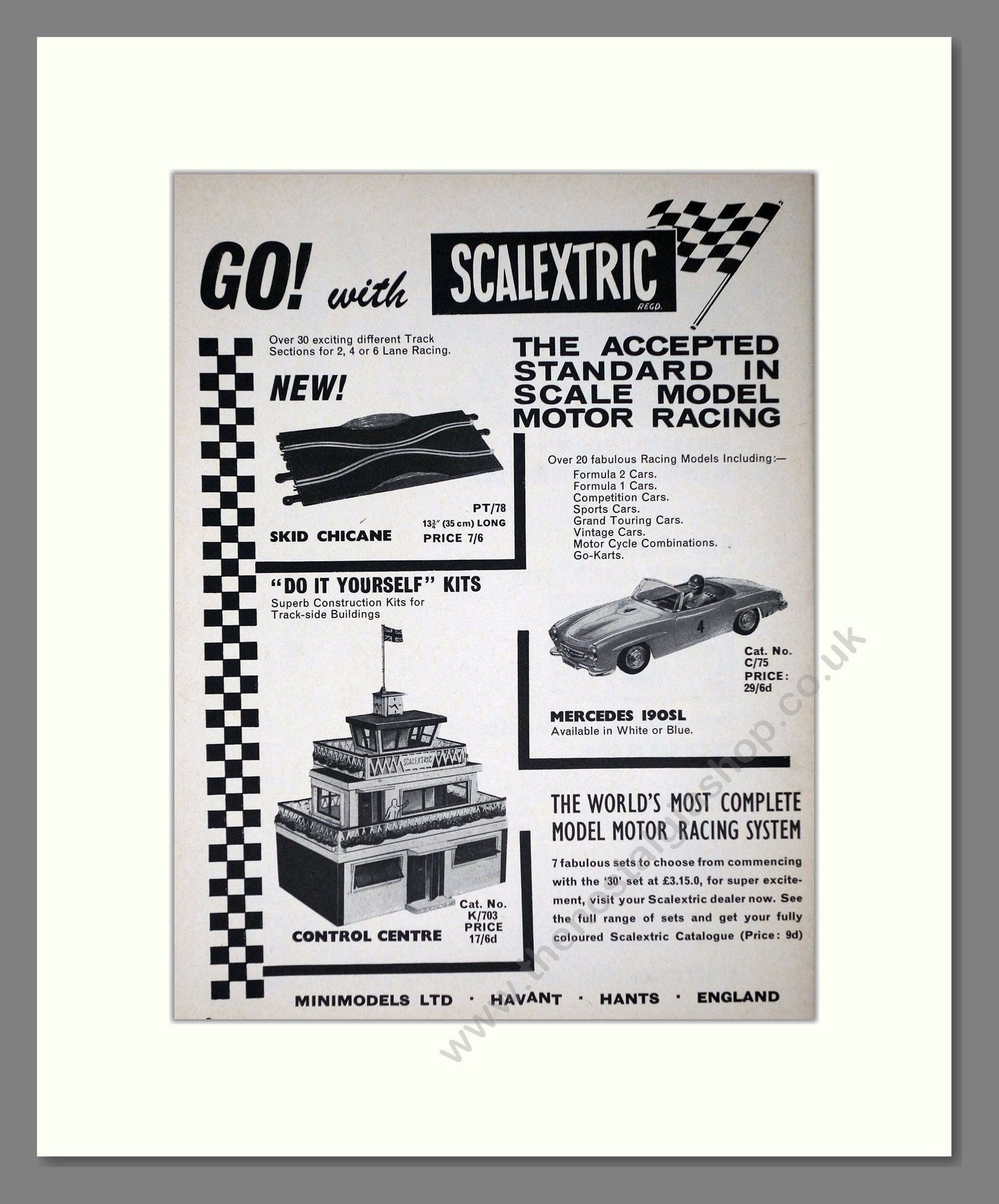Scalextric - Go With Scalextric. Vintage Advert 1965 (ref AD65887)