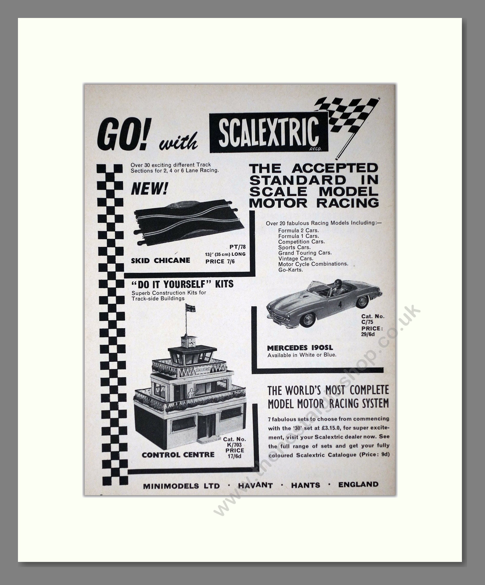Scalextric - Go With Scalextric. Vintage Advert 1965 (ref AD65887)