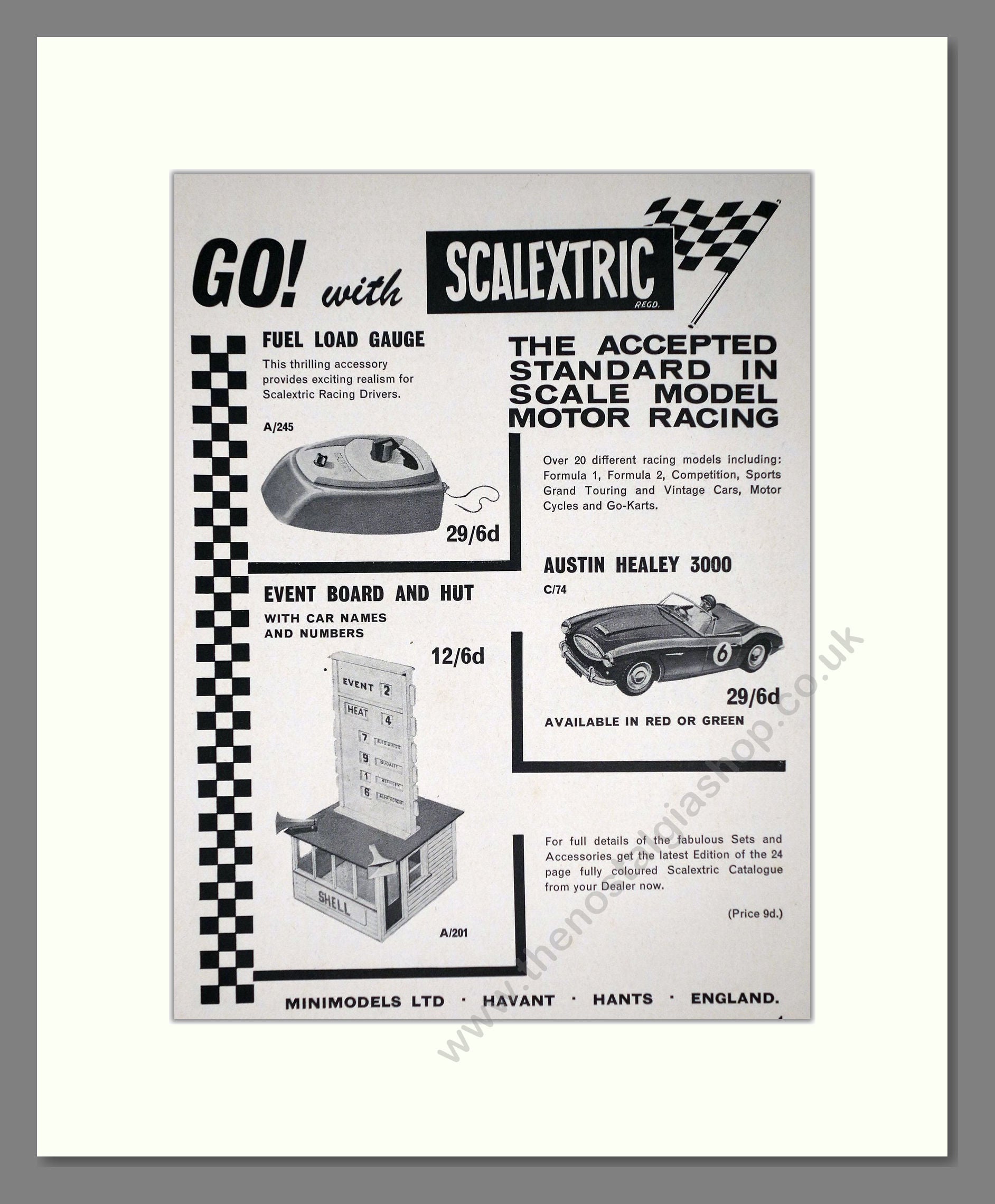 Scalextric - Go With Scalextric. Vintage Advert 1965 (ref AD65889)