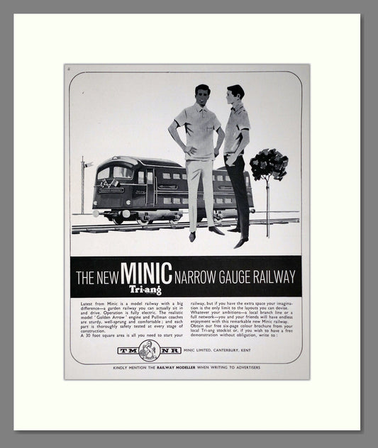 Tri-ang - Minic Narrow Gauge Railway. Vintage Advert 1963 (ref AD65893)