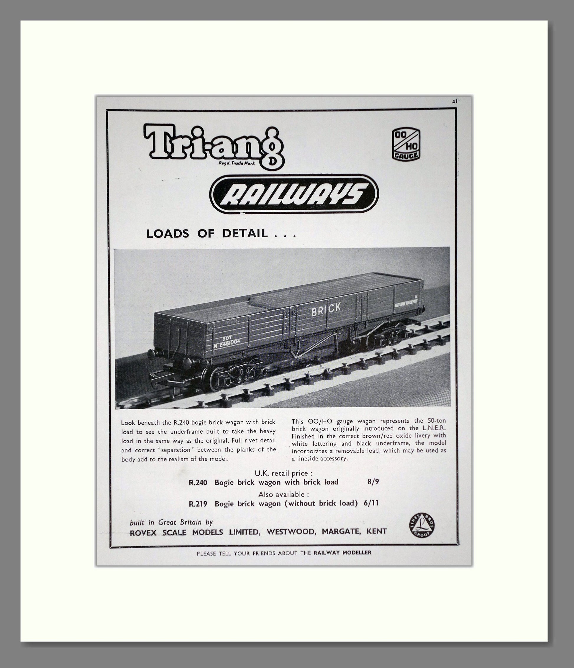Tri-ang - Model Railways Loads Of Detail. Vintage Advert 1959 (ref AD65895)