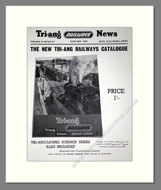 Tri-ang - Model Railways Catalogue. Vintage Advert 1963 (ref AD65899)