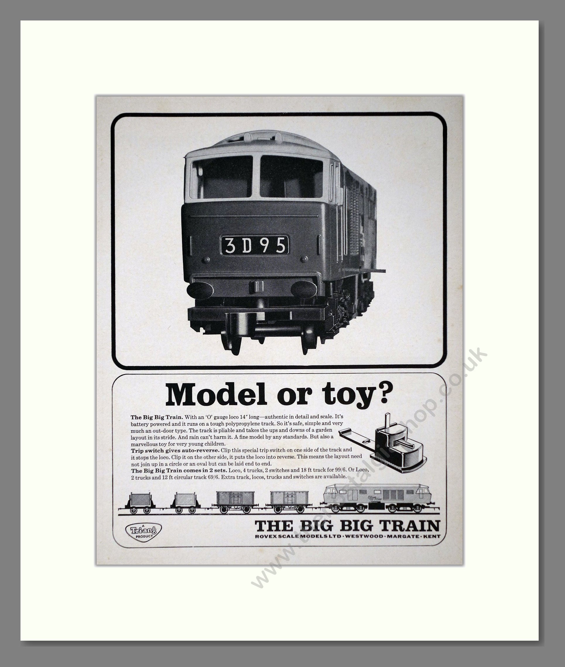Tri-ang - Big Big Train. Vintage Advert 1966 (ref AD65901)