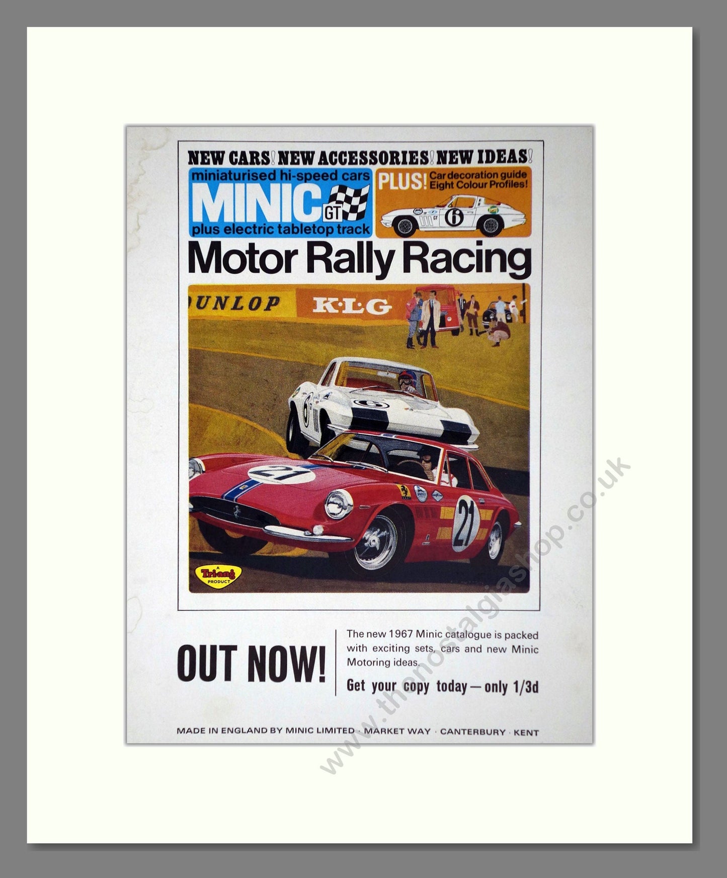 Tri-ang - Motor Rally Racing. Vintage Advert 1967 (ref AD65902)