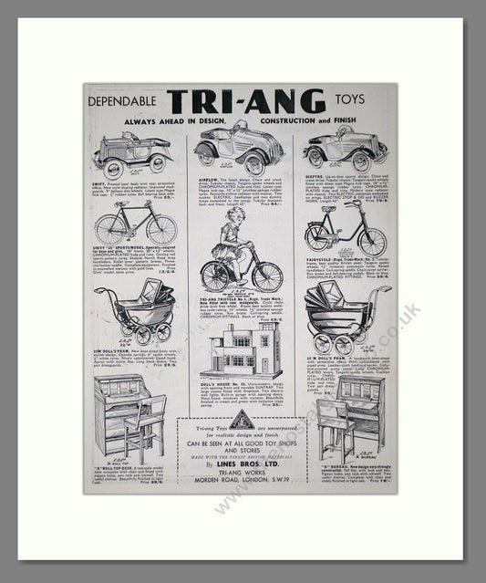Tri-ang - Various Toys. Vintage Advert 1935 (ref AD65926)