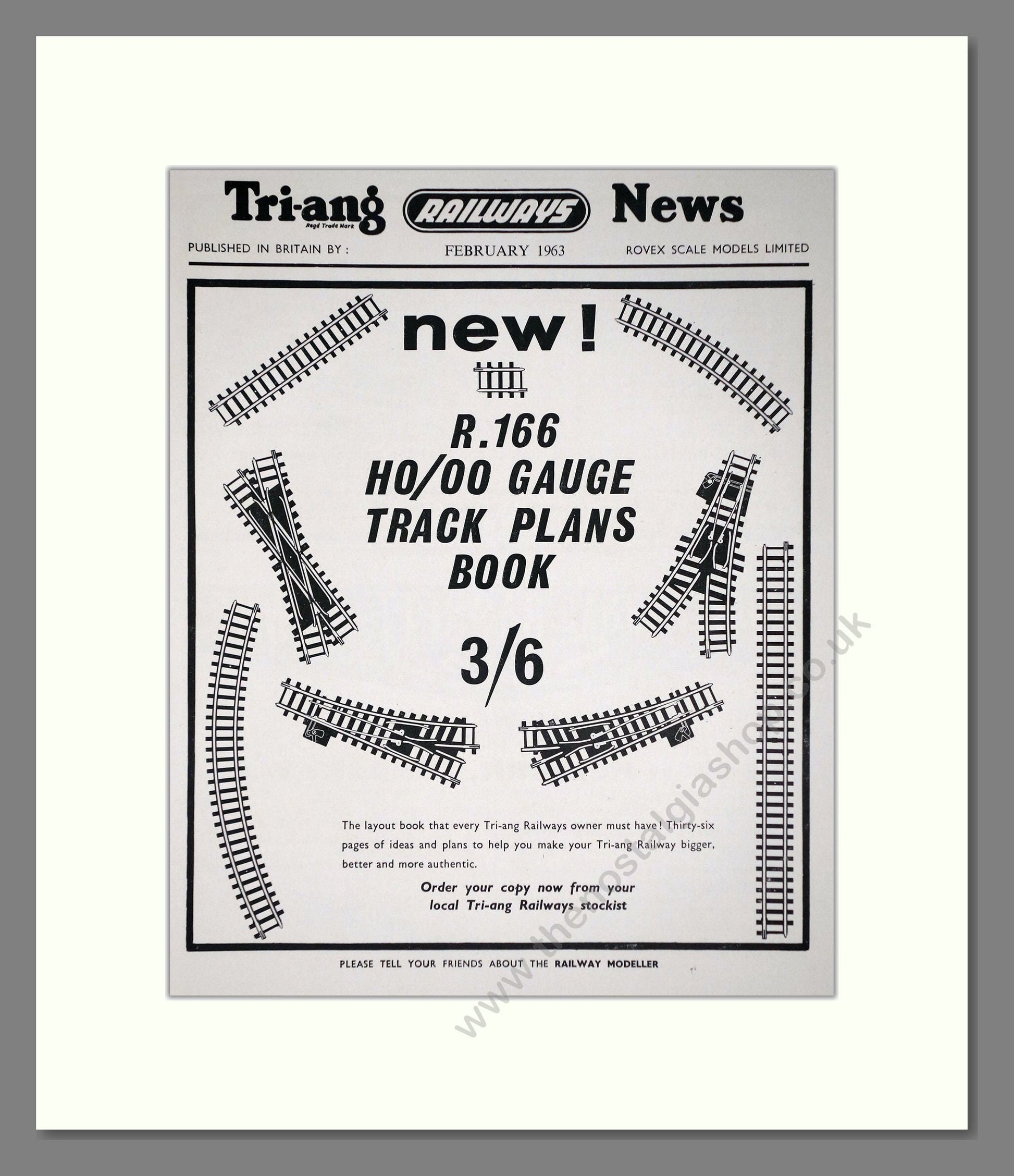 Tri-ang - Model Railways Track Plans. Vintage Advert 1963 (ref AD65938)
