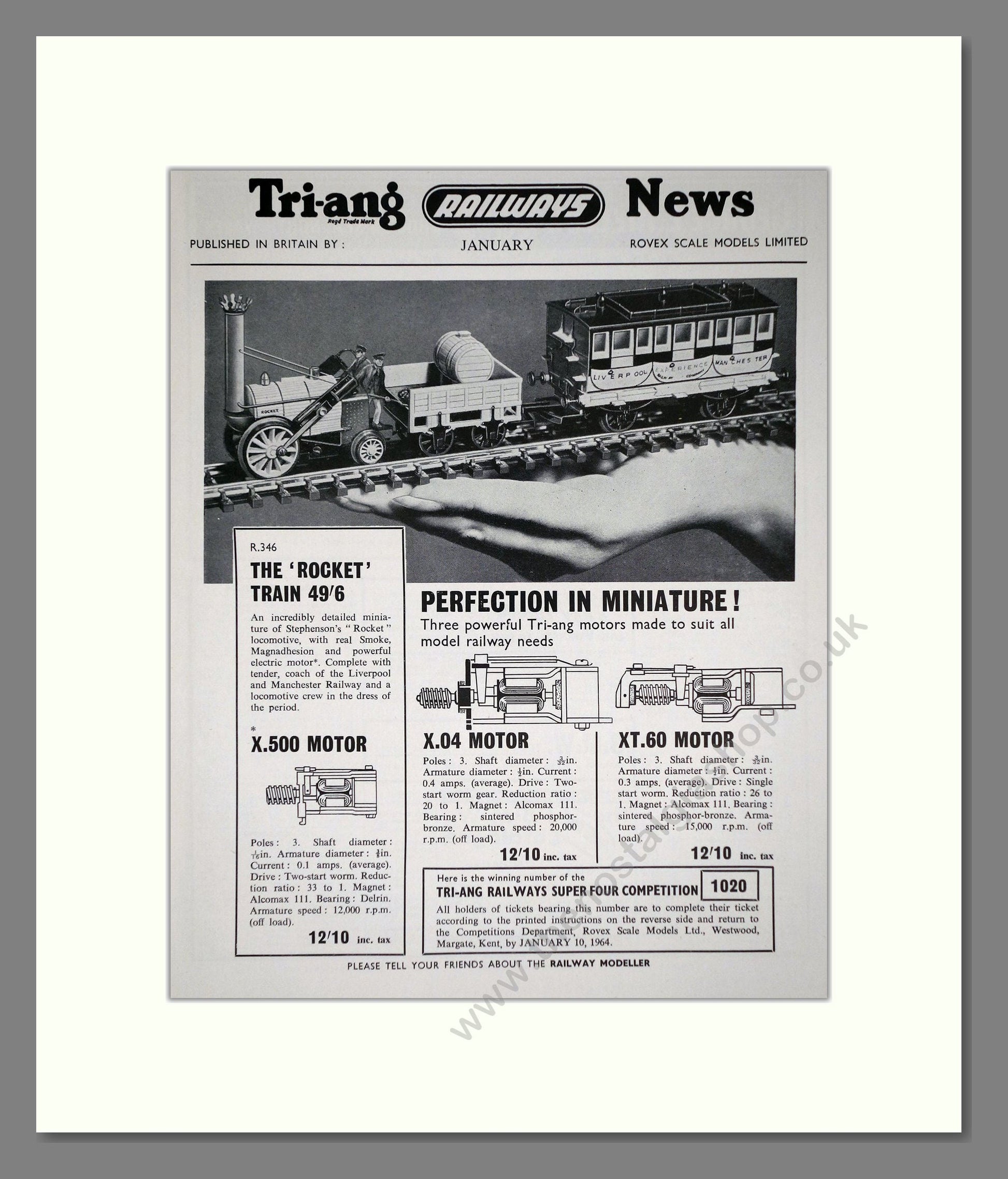 Tri-ang - Model Railways Perfection In Miniature. Vintage Advert 1964 (ref AD65940)