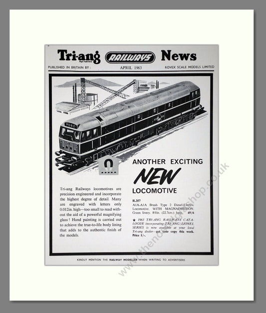 Tri-ang - Model Railways New Locomotive. Vintage Advert 1963 (ref AD65941)