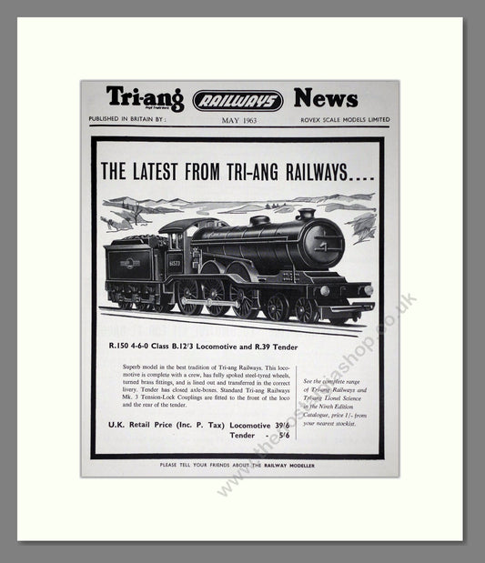 Tri-ang - Model Railways Latest News. Vintage Advert 1963 (ref AD65942)