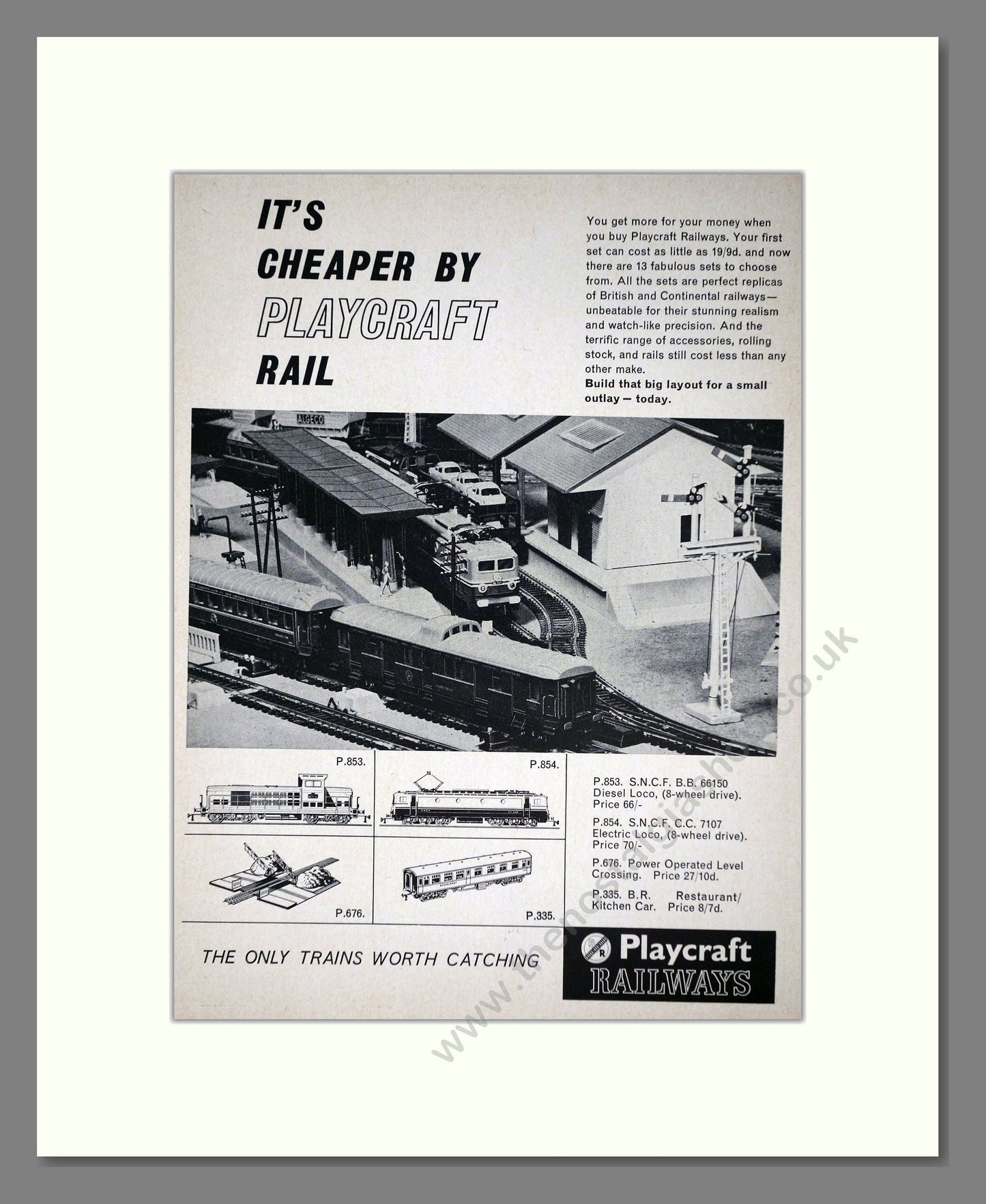 Playcraft - Model Railways. Vintage Advert 1966 (ref AD65955)