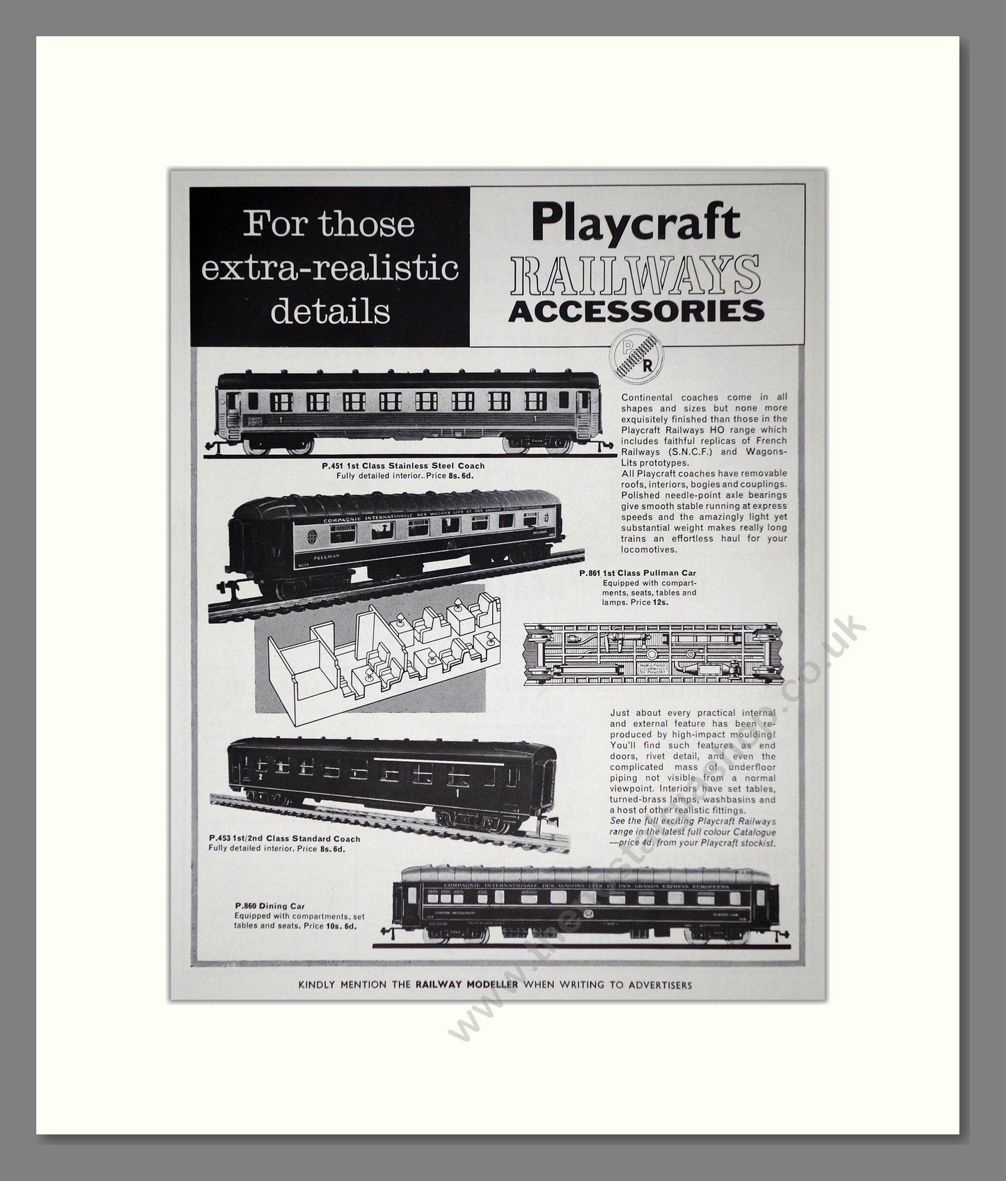 Playcraft - Railway Accessories. Vintage Advert 1964 (ref AD65961)