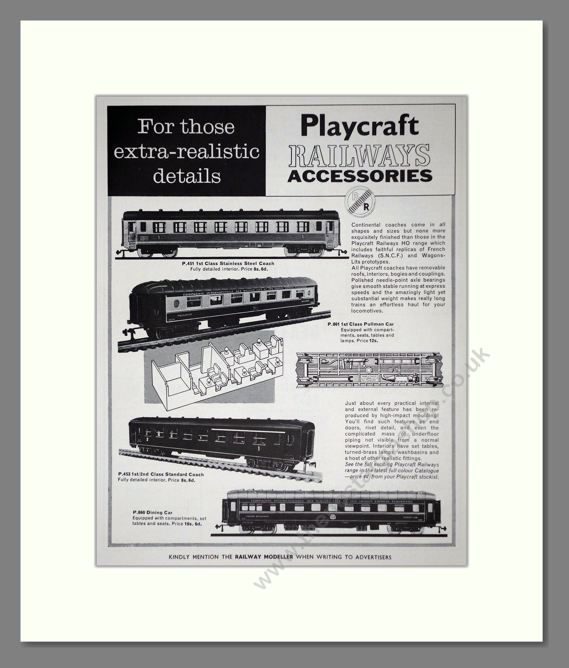 Playcraft - Railway Accessories. Vintage Advert 1964 (ref AD65961)